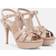 Saint Laurent Blush Pink Platform Sandal Heels - Lyserød