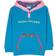 Marc Jacobs Logo Embroidered Cotton Hoodie - Blue/Rose Pink