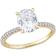 Gem & Harmony Solitaire Engagement Ring - Gold/Transparent/Diamonds