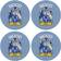 I Luv LTD Wood English Family Surname Coaster 4pcs