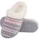 Evshine Warm Knit House Slippers for Women Comfy Fleece Lined Winter Slippers with Memory Foam and Indoor Outdoor Soles, Pink, 9-10.5