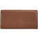 Burberry Porter Tan Grained Leather Embossed Continental Clutch Flap Wallet