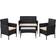 Songmics 4pcs Loungeset, 1 Bord inkl. 2 Stolar & 1 Soffor