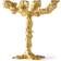 Polspotten Drip, 4 armet - Guld Lysestage 32cm