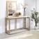 Furniture of America Teza Contemporary Gold Champagne Console Table 15.8x47.2"