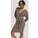 Vero Moda Damen VMHOLLYREM LS V-Neck Dress GA NOOS Kleid, Brown Lentil