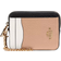 Coach Zip Card Case In Colorblock - Gold/Chalk Multi