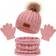 Shein 3pcs Kids Knitted Thermal Beanie Hat & Gloves & Scarf Set For Winter