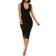 Bebe Classic Bandage V-Neck Midi Dress - Black