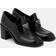 Prada Leather Loafer Pumps - Black