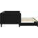 vidaXL Extendable Daybed Black Soffa 223cm 3-sits