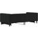 vidaXL Extendable Daybed Black Soffa 223cm 3-sits