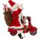 Kurt Adler Fabriché Santa on Scooter White/Red Figurine 10"