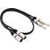 Gear4music XLR Jack Amp/Mixer Cable Dual Mono, 1m 1m