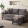 Zinus Hudson Convertible Sectional Gray Sofa 75.9"