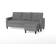 Zinus Hudson Convertible Sectional Gray Sofa 75.9"