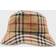 Burberry Bucket Hat Check Cappelli Beige Uomo