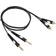 BST 2 RCA Phono Hane 2 Jack Mono-adapterkabel 3m