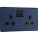 BG Electricals Evolve Double Switched Power Socket, 13A, Matt Blue