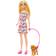 Barbie med två hundar och husdjurstillbehör, en hund i löstagbar rullstol med rullande hjul, set med mer än tio delar, HTK37