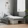 vidaXL white, 107 203/with Metal Bed Frame Bed Base with Headboard 4FT Small Double White/Black