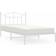 vidaXL white, 107 203/with Metal Bed Frame Bed Base with Headboard 4FT Small Double White/Black