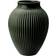 Knabstrup Keramik Fluted Dark Green Vase 27cm