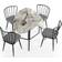 Hanah Home Prweitt Gray/White Dining Table 100cm