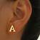 Shein 1pair Fashionable Metal Minimalist Alphabet Letter Stud Earrings For Women, Birthday Gift