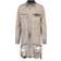 Rick Owens Distressed Denim Jakke Logo - Grå