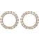 Christina Circle Stud Earrings - Gold/Topaz