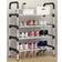 True Face 4 Tier Silver Shoe Rack 95x60cm