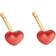 Design Letters Little Big Love Earstuds - Gold/Red