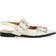 Ganni Feminine Buckle Ballerina Flats - Off-White