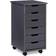 Contemporary Home Living Rolling Grey Chest of Drawer 13.4x26"