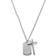 Lucléon Stilrent Kors Dogtag Stålhalskæde