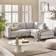 Furniturebox Frost Luxury Taupe Sofa 238cm 3-Sitzer