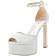 Michael Kors Martina Glitter Mesh Peep-Toe Platform Pump - Silver
