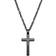 Lucléon Inlined Cross Necklace - Black
