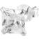 Lucléon Square Earrings - Silver/Transparent