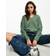 Only Damen Warmer Strickpullover Knitted Basic Stretch Sweater Langarm V-Ausschnitt Shirt ONLCAMILLA, Farben:Grün-2,Größe Damen:XL
