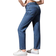 Shein Teenage Girls' High-waisted Straight Leg Jeans - Dark Wash