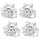 Kate Aspen Sparkling Snowflake Napkin Ring 3.7cm 4pcs