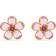 Swarovski Florere stud earrings - Gold/Pink/Transparent