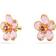 Swarovski Florere stud earrings - Gold/Pink/Transparent