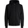 Jack & Jones Einfarbig Kapuzenpullover Mit Reißverschluss Schwarz