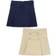 The Children's Place Girl's Uniform Stretch Button Skort 2-pack - Sandy/Tidal