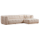 Hanah Home Hjørnesofa Høyre Cady Beige Sofa 3-seter