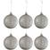 J-line Baubles Regular Transparent Gray Small Décoration de Sapin de Noël 8cm 6pcs