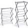 Bino 3-Tier Expandable Collapsing Foldable Laundry Drying Rack, Silver